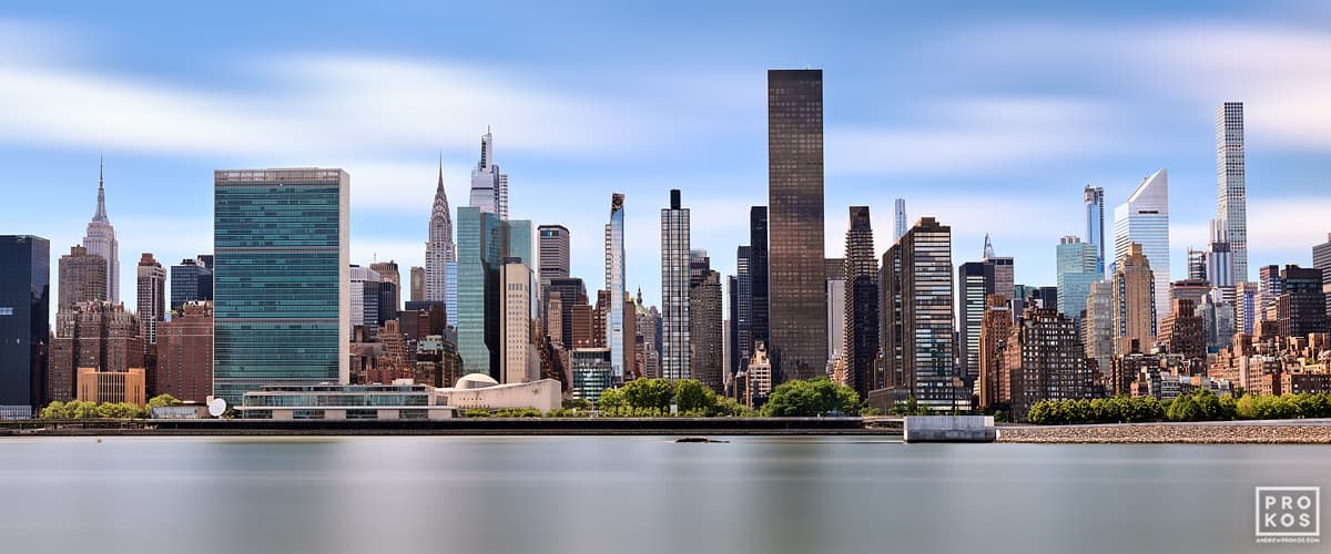 Panoramic Skyline of Midtown Manhattan - Long-Exposure Photo - PROKOS